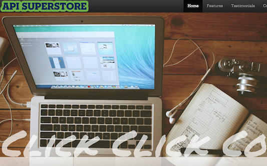 API Superstore Website Screen Shot